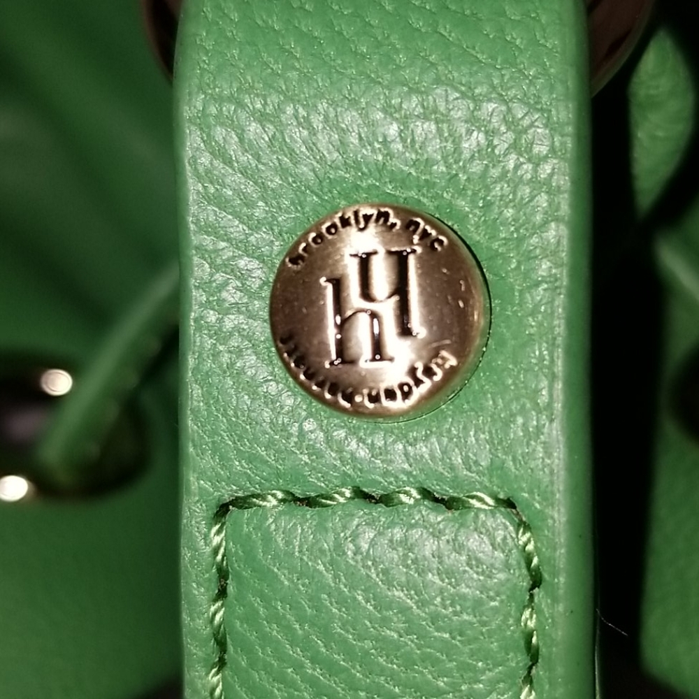 HAYDEN HARNETT GREEN LEATHER CROSS BODY BAG NWT - Picture 8 of 16